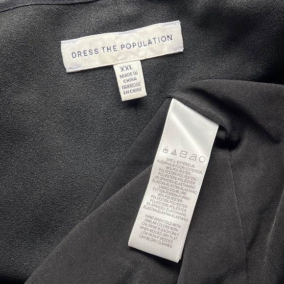 Dress the Population Ellis One Shoulder Asymmetric Keyhole Crepe Dress - Picture 9 of 11